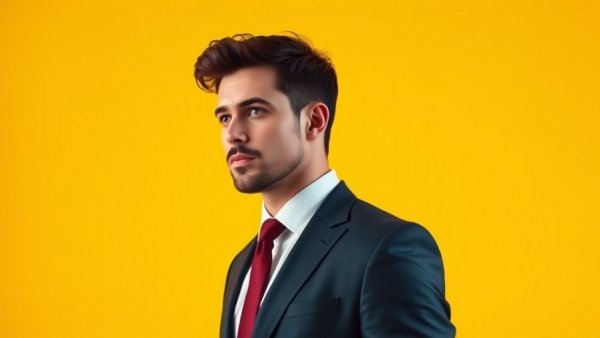 Confident man dressed in a sleek suit, embodying 'Dress for the Job You Want'.