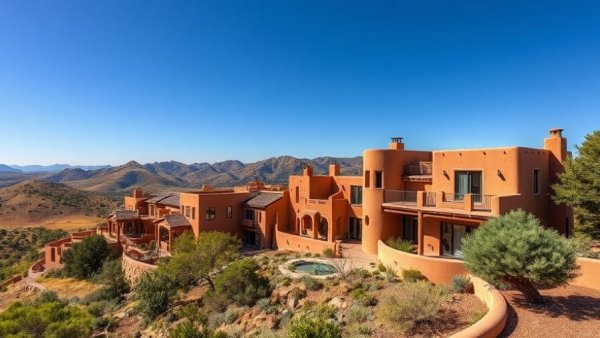 Vibrant luxury villas in Santa Fe, highlighting real estate market.