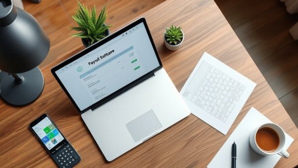 Modern workspace featuring payroll packages for small business tools on a desk.