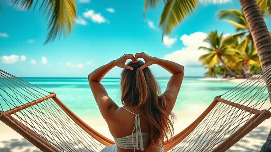 Woman in hammock on tropical beach, embodying business freedom and entrepreneurial flexibility.