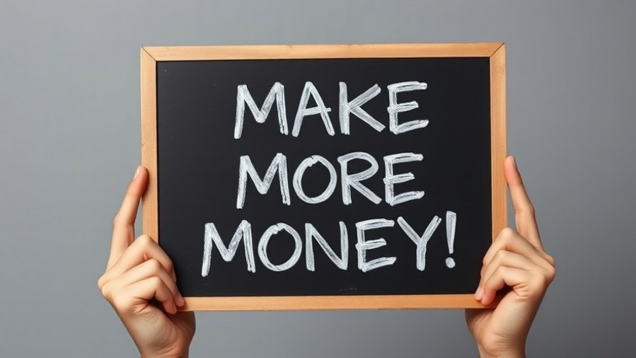 Engaging blackboard on lead magnets for sales funnel optimization: 'MAKE MORE MONEY!'