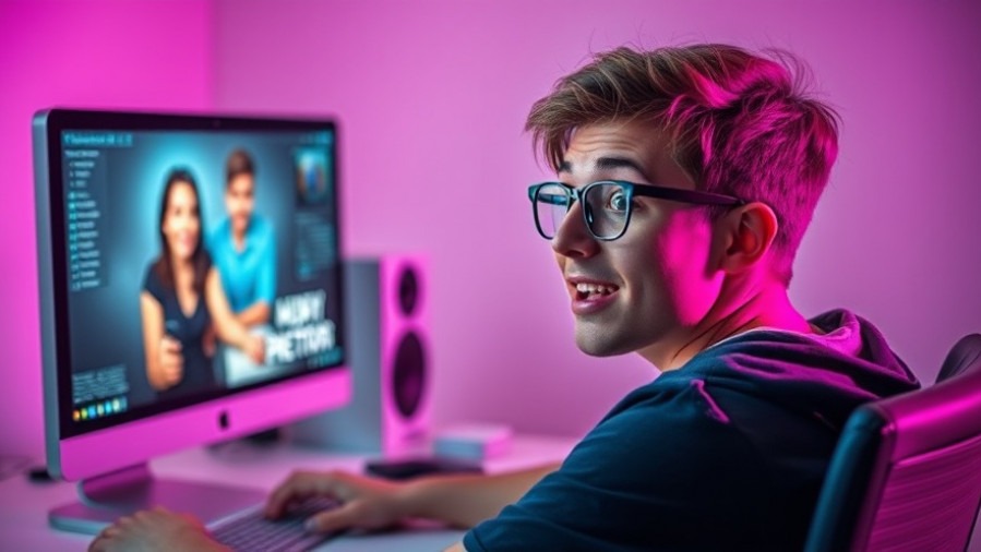 Young creative amazed by vivid photo transformations using Adobe Firefly's AI technology.