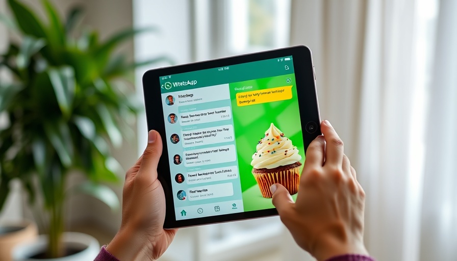 WhatsApp iPad app launch displayed on iPad in bright room.