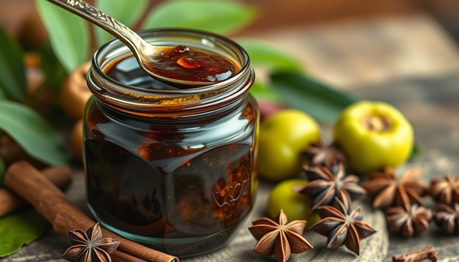 Chyawanprash health benefits highlighted with fresh ingredients.