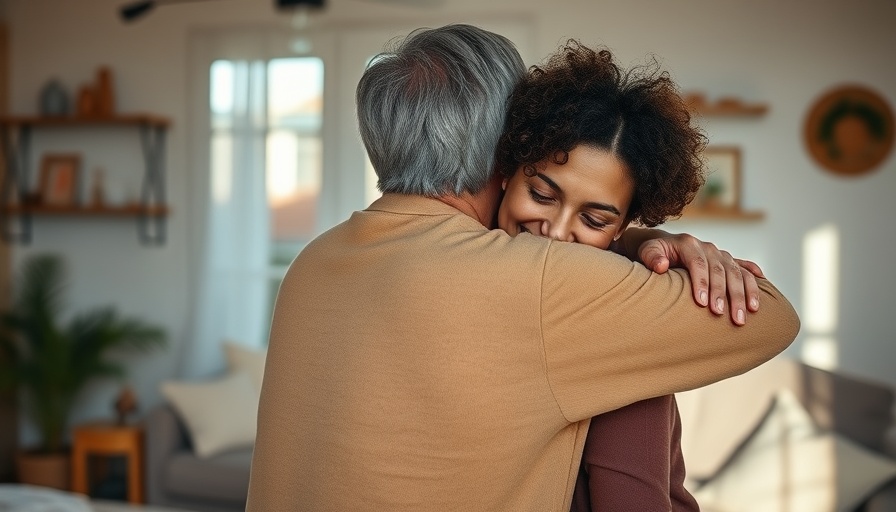 Supporting a Loved One with Depression: Close-up hug showing warmth.