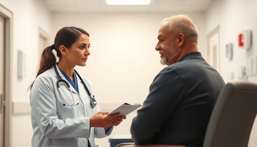 Doctor discussing alcohol withdrawal symptoms with a patient.
