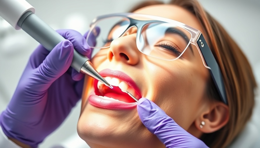 Dental laser procedure vs traditional methods, close-up.