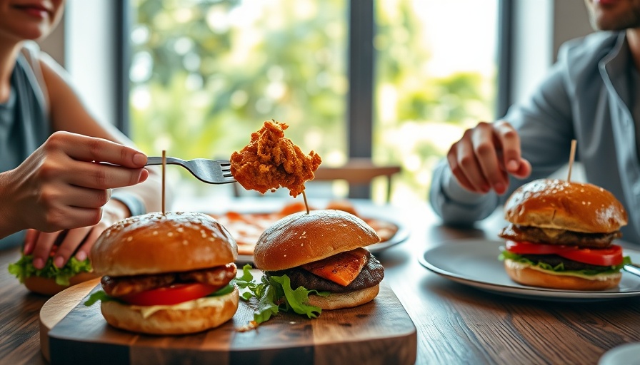 Fast food choices impacting diet and gum health.