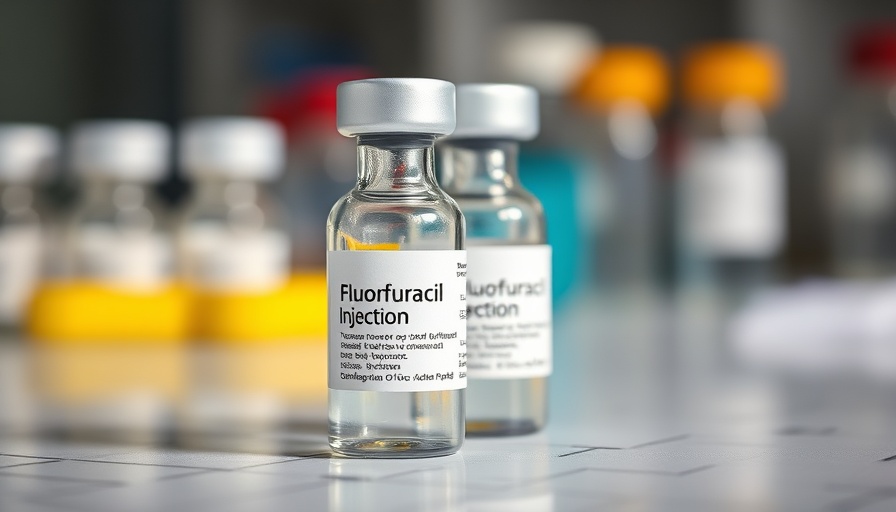 Fluorouracil vials used for chemo toxicity testing in a lab setting.
