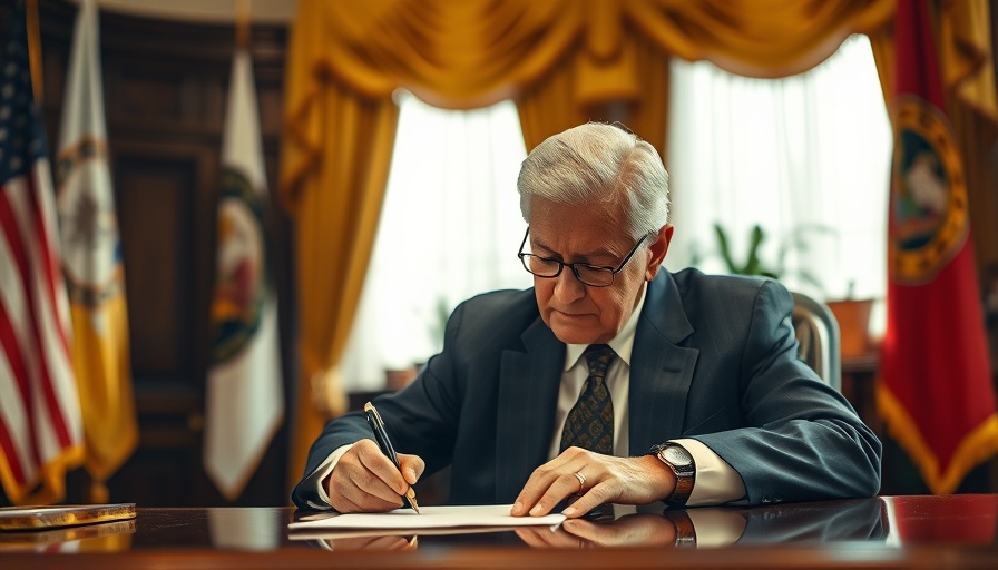 Impact of Trump tariffs on startups, leader signing document.