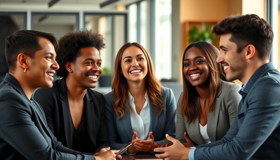 Engaged employees in a lively team meeting, showcasing positive employee engagement strategies.