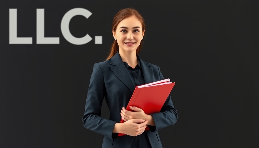 Business professional with a red binder, personal liability for LLC.