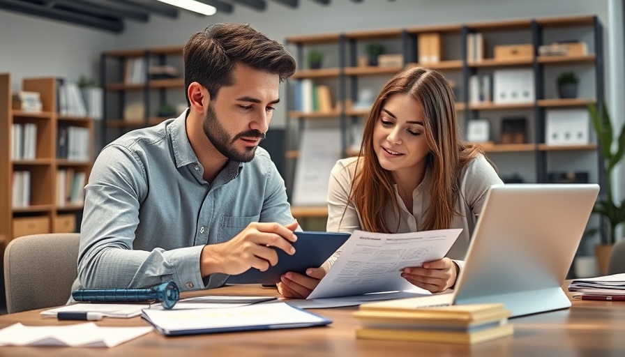 Young professionals assessing business incorporation costs in an office.