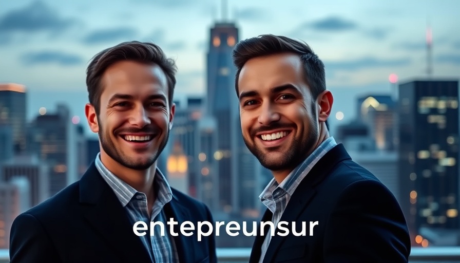 John Doherty entrepreneurial journey featured in business graphic with cityscape.