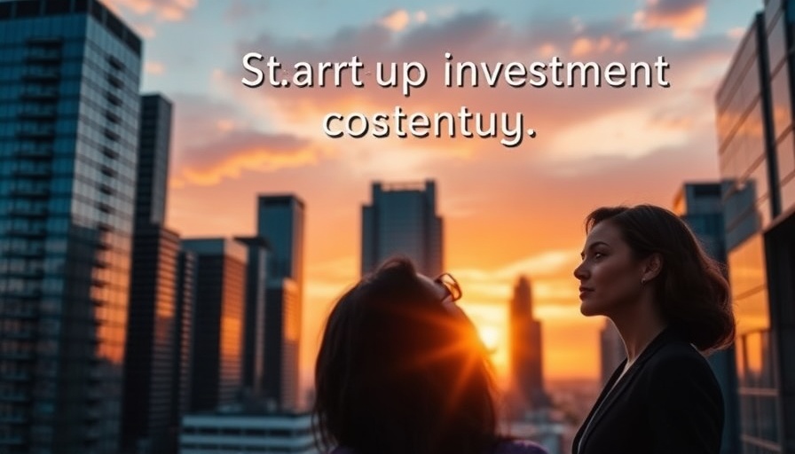 Startup investment featuring Mixergy text with cityscape background.