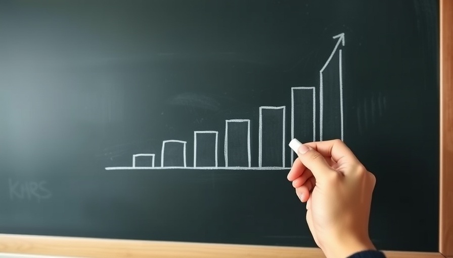 Hand drawing growth chart on blackboard, illustrating common customer pain points.