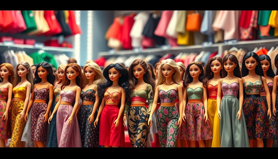 AI in toys: Display of fashion dolls with vibrant attire in packaging.