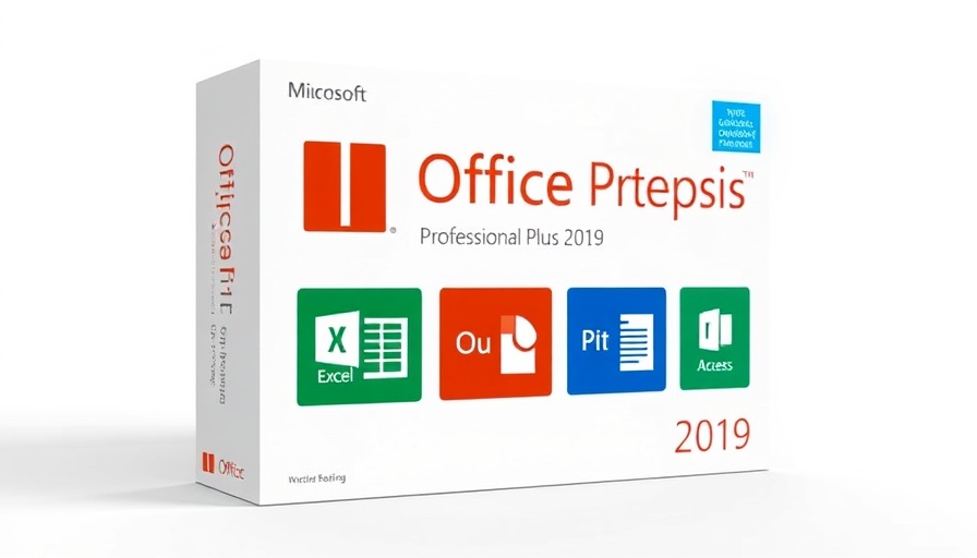 Microsoft Office Professional Plus 2019 License box with app icons.