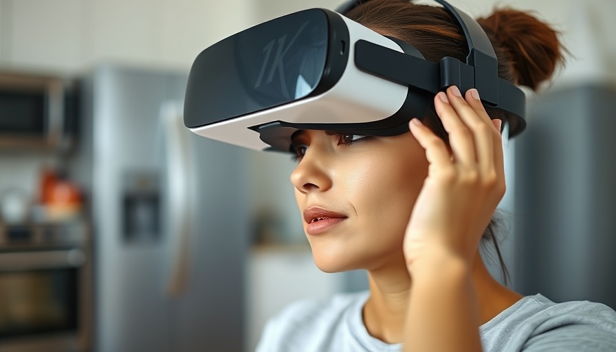 Woman in VR headset during virtual reality stroke rehabilitation exercise.