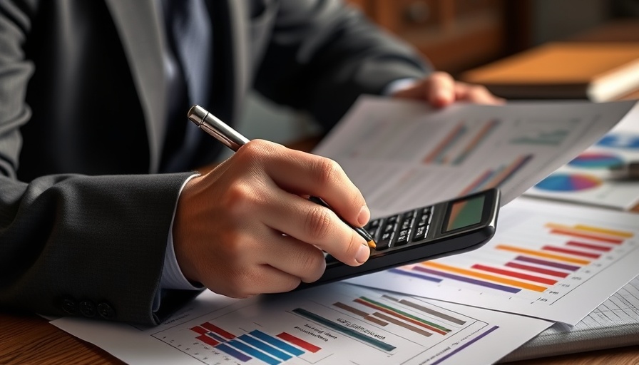 Person calculating loan affordability using charts and graphs.