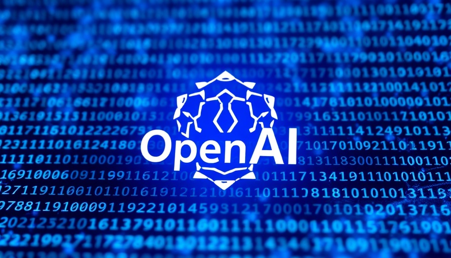 OpenAI logo over binary code, digital theme, highlighting recalibrating compensation.