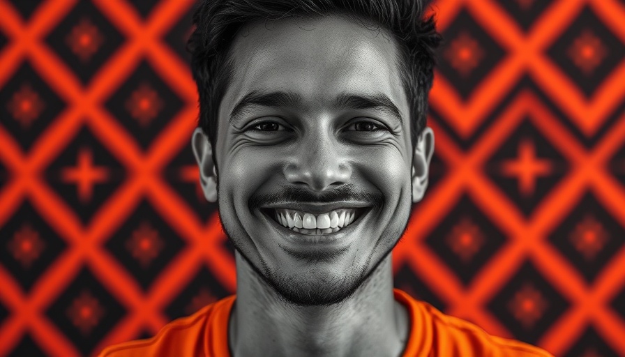 Black and white portrait with text, highlighting Faster Startup Growth with AI.