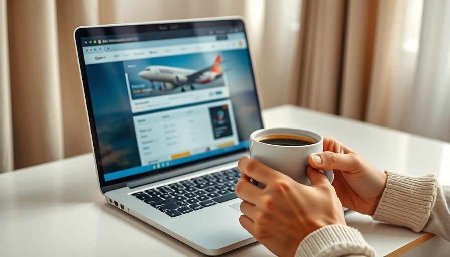 Laptop with travel booking site open, for lifetime travel hack for remote workers.
