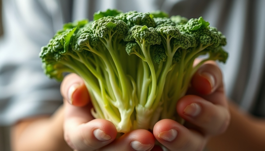 Broccoli sprouts held in hands emphasizing their brain health benefits.
