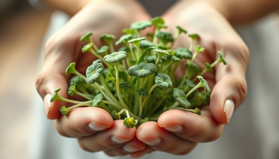 Fresh broccoli sprouts held in hands, highlighting benefits of eating.
