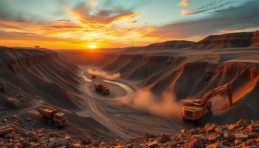 Copper mine with machinery at sunset representing U.S. copper mining tariffs.