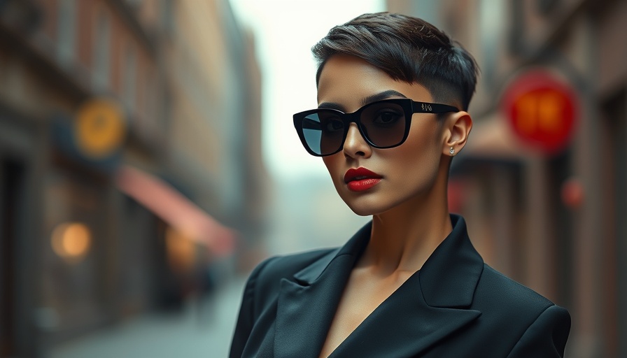 Stylish individual with sleek hair and sunglasses, GHD CurlFinder AI Tool fashion event.