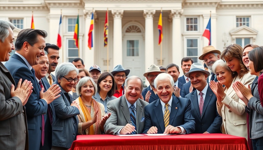 Politicians celebrate signing of Trump tax bill benefits for companies.