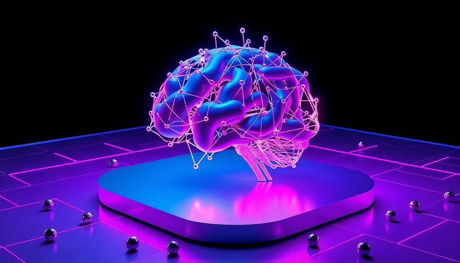 Futuristic neural network visual for AI chatbots in business.