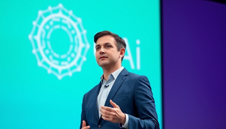 OpenAI work culture insights presentation with speaker and logo on stage.