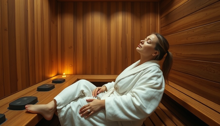 Benefits of regular sauna use: Woman relaxing in wooden sauna.