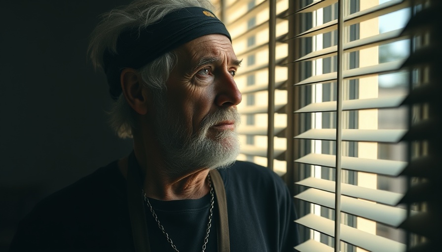 Older man in dim light, reflecting on Louisiana HIV Exposure Law.