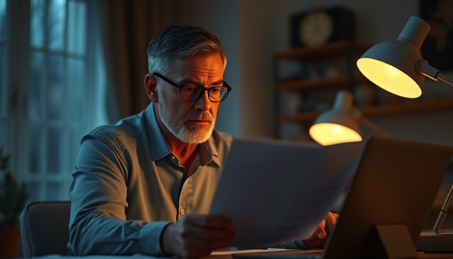 Man reviewing papers about DOL proposed changes in overtime rules.