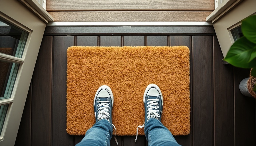 Doormat on wooden deck for user acquisition strategies for startups