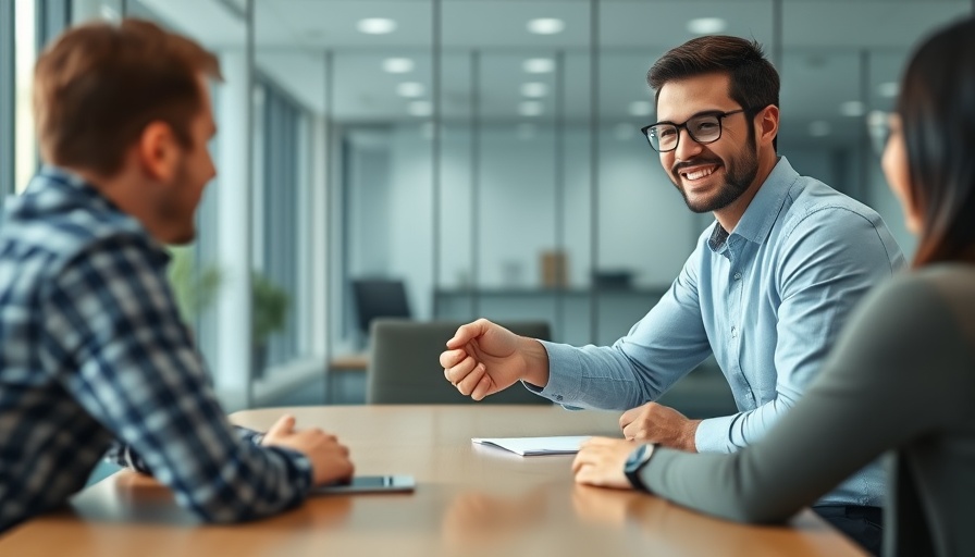 Onboarding Gen Z: Young man shaking hands in office meeting.