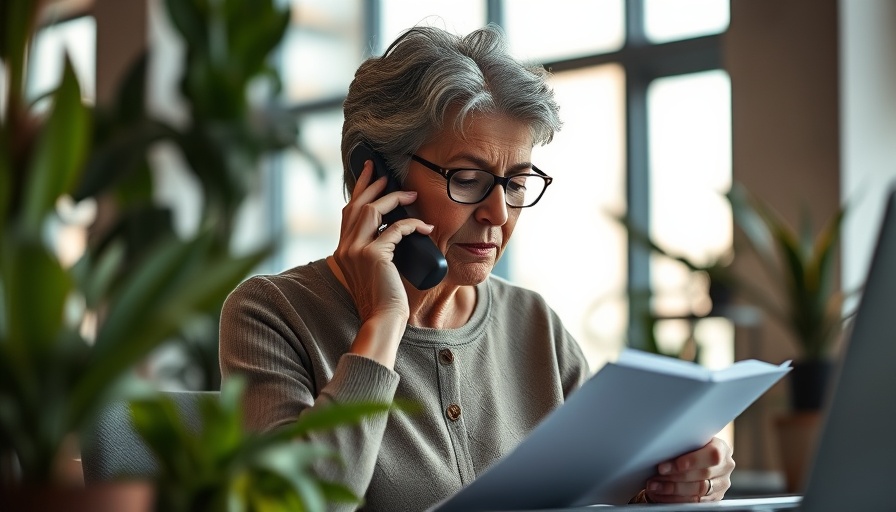 Older woman at work on phone and taking notes, illustrating ageism in the workplace.
