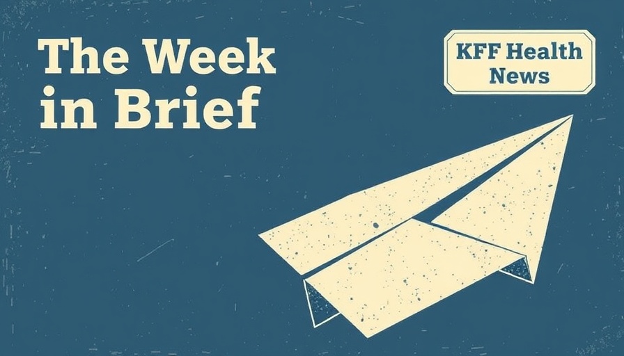 Textured image of paper airplane and KFF Health News logo.