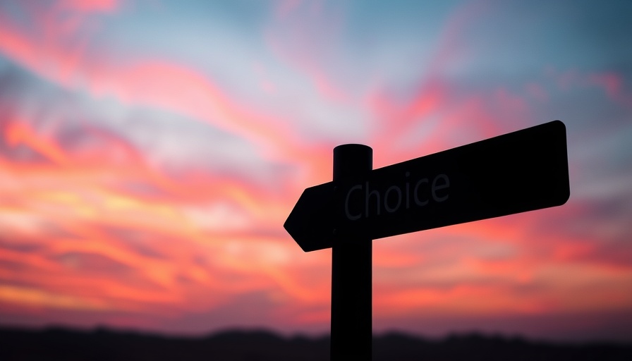 AI-Shaped Buyer Journey Marketing concept with signpost at sunset.