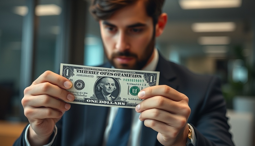 Businessman with a dollar bill, symbolizing learning and growth tips.