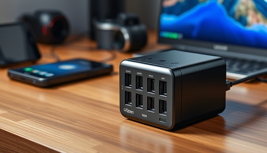 UGreen 500W desktop charger review image, showcasing design and ports.
