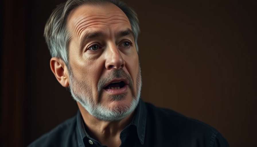 Using LLMs Instead of Government Consulting: Man speaking passionately indoors.