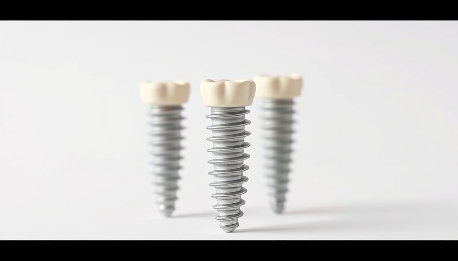 White ceramic dental implants for holistic dental implant procedure preparation.