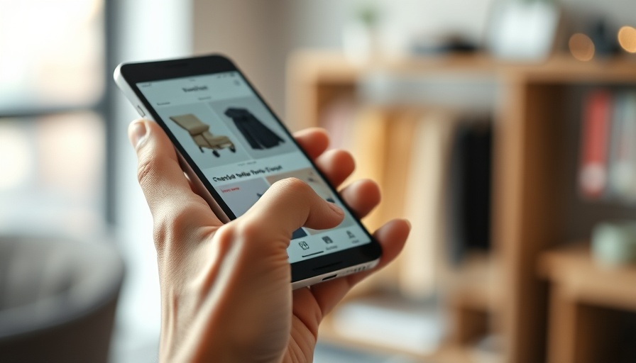Close-up hand using a smartphone for online shopping, showing the evolution of retail customer experience.