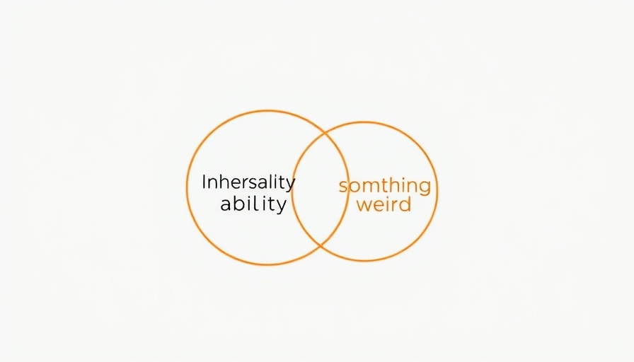 Minimalist Venn diagram about interests with orange circles.