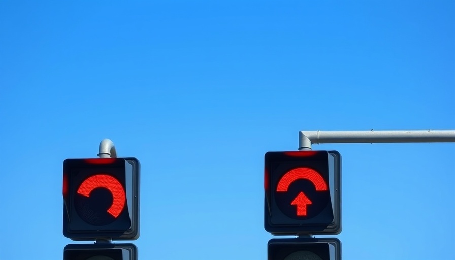 Traffic lights showing directions against blue sky; hire a Fractional CMO.
