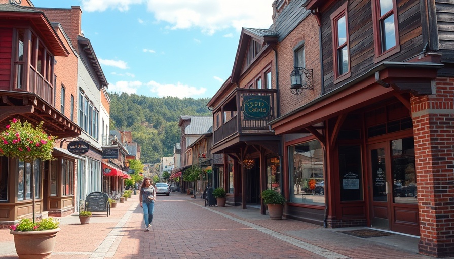 Charming Brevard NC streetscape, best places to walk.
